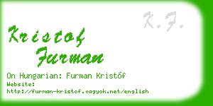 kristof furman business card